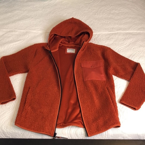 Old Navy Men Cozy Sherpa Hooded Full Zip Jacket Size S - Picture 8 of 13